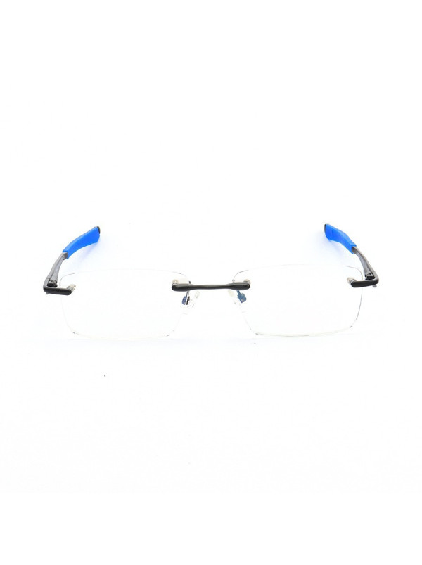 Armação de Óculos Flutuante Sem Aro Wingfold Preto e Azul Dark